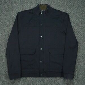 Ted Baker Jacket Mens Extra Large Blue Full Zip Snap Stretch Chore Barn Pockets